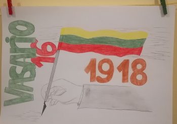 „Vasario 16-oji – Valstybės atkūrimo diena“ – integruota istorijos, lietuvių kalbos ir matematikos pamoka sanatorinėse klasėse