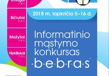 VĖL KVIEČIA INFORMATINIO MĄSTYMO KONKURSAS „BEBRAS”