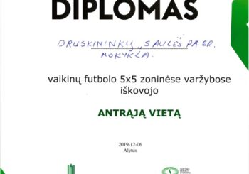 ZONINĖSE VAIKINŲ FUTBOLO VARŽYBOSE – II-OJI VIETA!