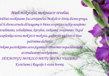 SU MOKSLO IR ŽINIŲ DIENA!
